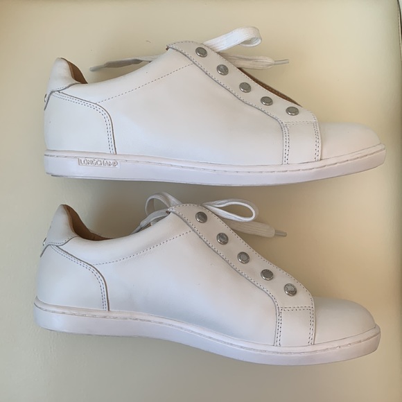 *HOST PICK*  Longchamp White Leather Sneakers - Picture 9 of 14